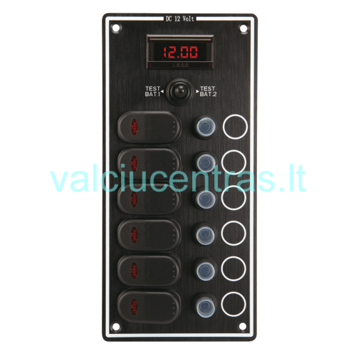 Jungiklių skydelis 241,5 x 114,5mm su voltmetru